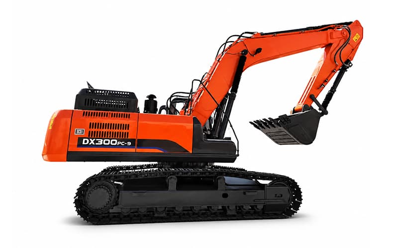 Excavadora de orugas DX300PC-9 de 29,5 toneladas: alta potencia y gran capacidad de cucharón: una todoterreno para minería y movimiento de tierras